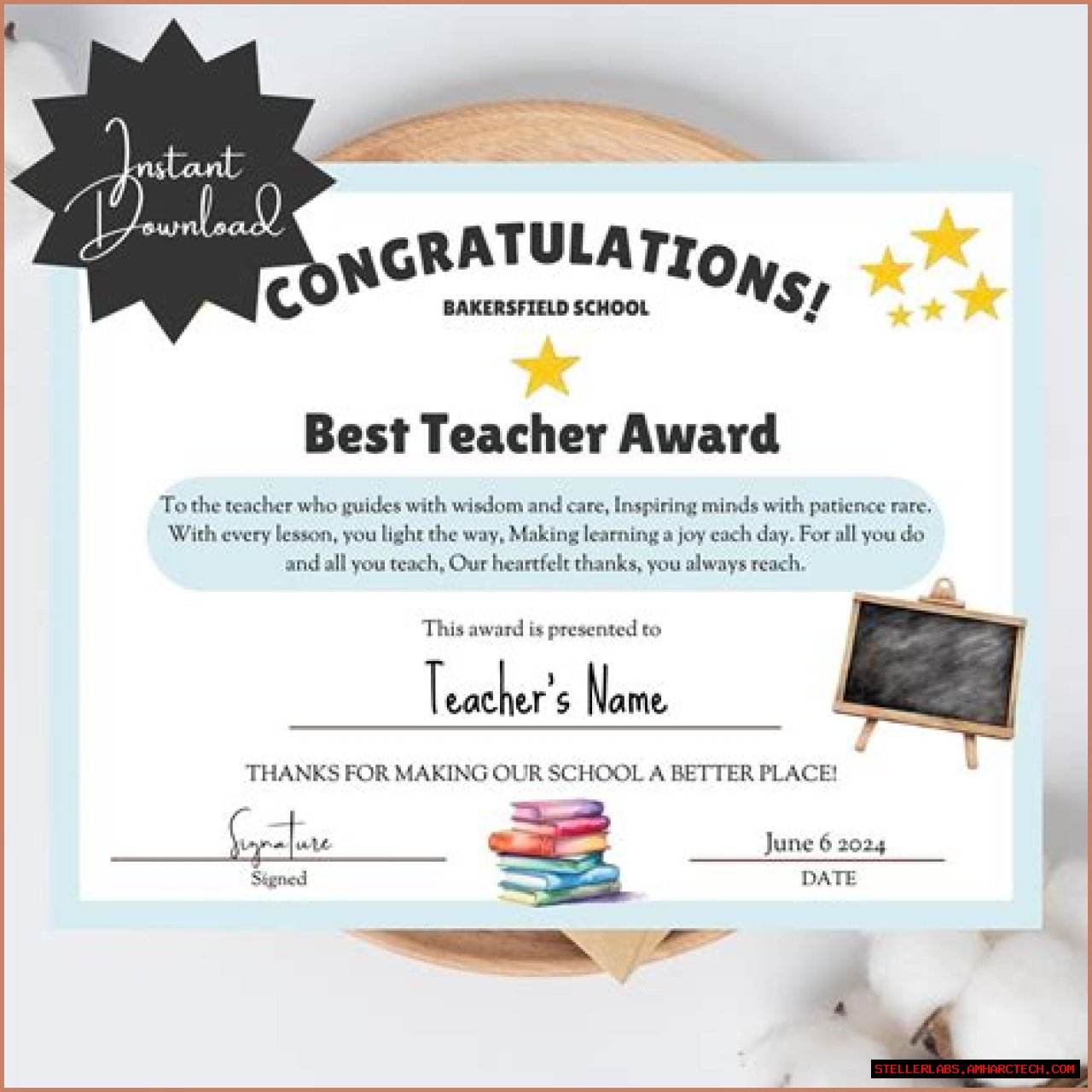 Celebrating Excellence: Congratulations For Best Teacher Award